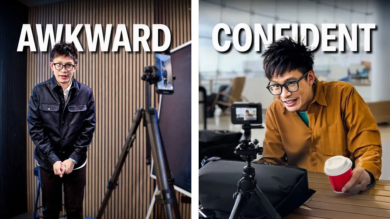 Vinh Giang demonstrating how to act natural on camera